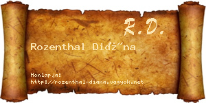 Rozenthal Diána névjegykártya